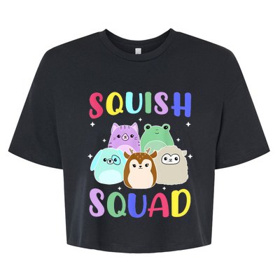 Squish Squad Girl Cute Bella+Canvas Jersey Crop Tee