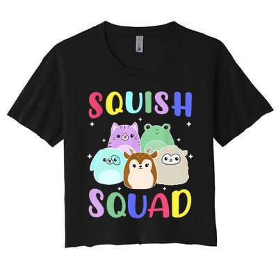 Squish Squad Girl Cute Women's Crop Top Tee