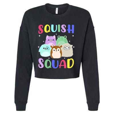 Squish Squad Girl Cute Cropped Pullover Crew