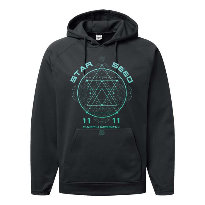 Starseed Sacred Geometry Performance Fleece Hoodie