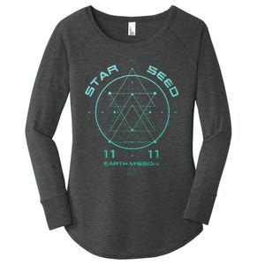 Starseed Sacred Geometry Women's Perfect Tri Tunic Long Sleeve Shirt