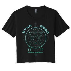 Starseed Sacred Geometry Women's Crop Top Tee