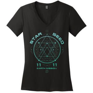 Starseed Sacred Geometry Women's V-Neck T-Shirt