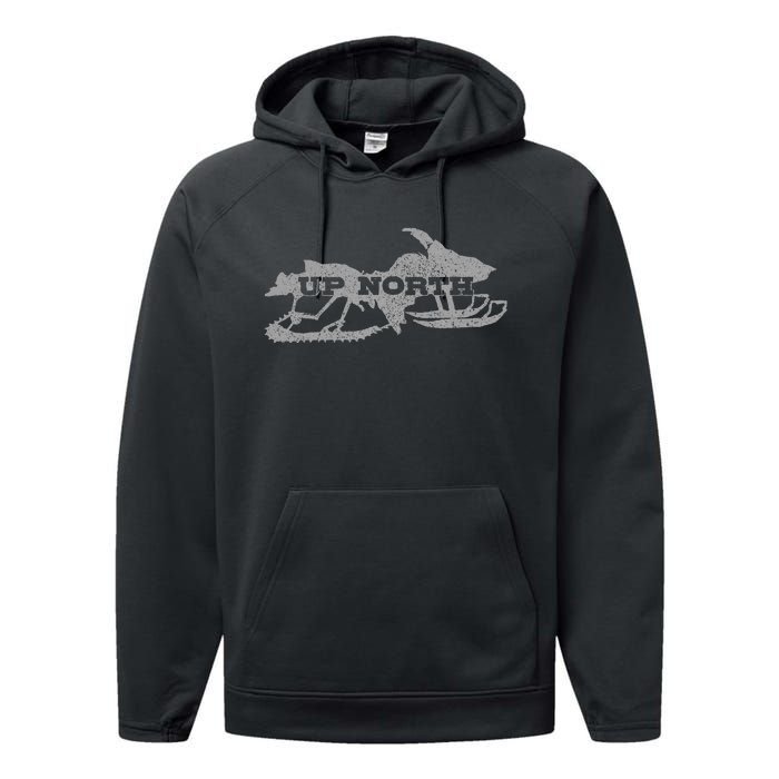 Snowmobile Snowmobile Gift Performance Fleece Hoodie