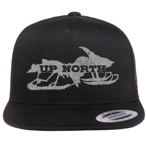 Snowmobile Snowmobile Gift Flat Bill Trucker Hat