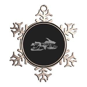 Snowmobile Snowmobile Gift Metallic Star Ornament