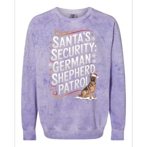 SantaS Security Ger Shepherd Christmas Dog Mom Funny Gift Colorblast Crewneck Sweatshirt