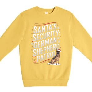 SantaS Security Ger Shepherd Christmas Dog Mom Funny Gift Premium Crewneck Sweatshirt