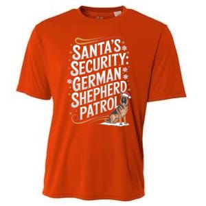 SantaS Security Ger Shepherd Christmas Dog Mom Funny Gift Cooling Performance Crew T-Shirt