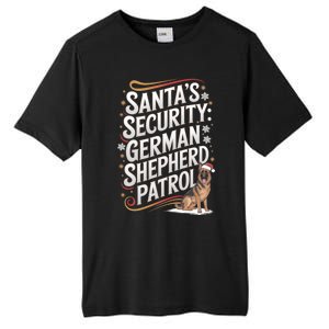 SantaS Security Ger Shepherd Christmas Dog Mom Funny Gift Tall Fusion ChromaSoft Performance T-Shirt