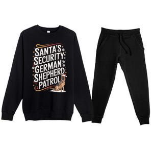 SantaS Security Ger Shepherd Christmas Dog Mom Funny Gift Premium Crewneck Sweatsuit Set