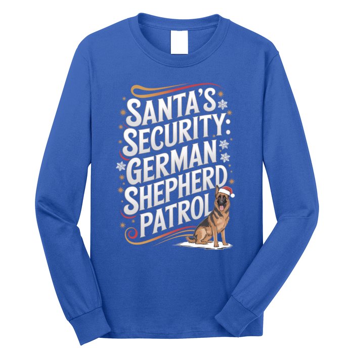 SantaS Security Ger Shepherd Christmas Dog Mom Funny Gift Long Sleeve Shirt