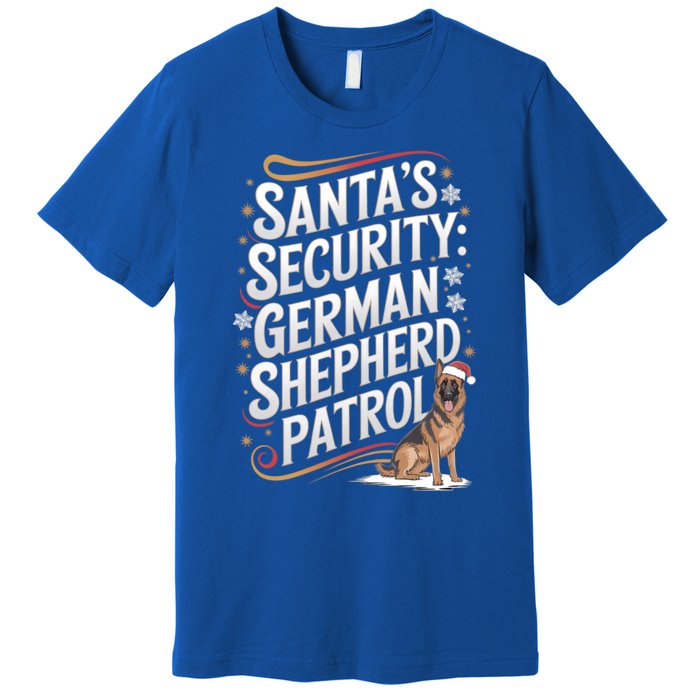 SantaS Security Ger Shepherd Christmas Dog Mom Funny Gift Premium T-Shirt