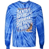 SantaS Security Ger Shepherd Christmas Dog Mom Funny Gift Tie-Dye Long Sleeve Shirt