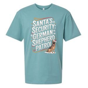 SantaS Security Ger Shepherd Christmas Dog Mom Funny Gift Sueded Cloud Jersey T-Shirt