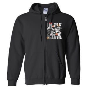 School Spirit Givers Retro Groovy Social Psychology Full Zip Hoodie