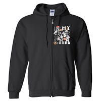 School Spirit Givers Retro Groovy Social Psychology Full Zip Hoodie