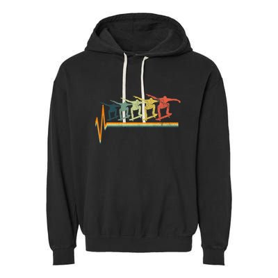 Skateboard Skater Gift Ollie Garment-Dyed Fleece Hoodie