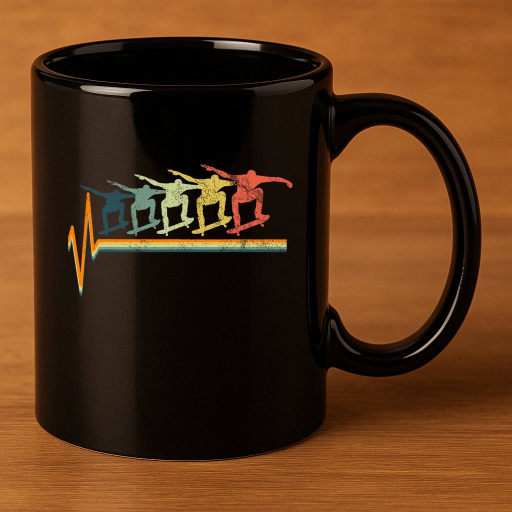 Skateboard Skater Gift Ollie 11oz C Handle Ceramic Mug