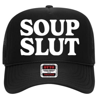 Soup Slut Hearts Funny Saying Adorable High Crown Mesh Back Trucker Hat