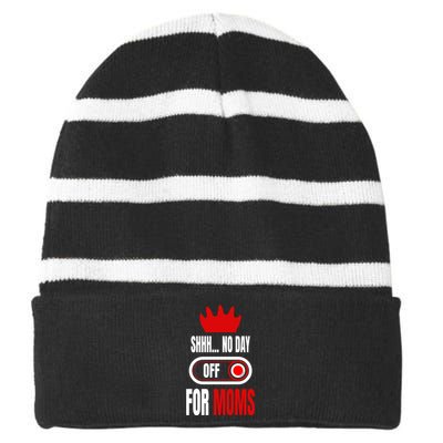 SHHH Striped Beanie with Solid Band