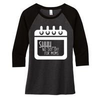 SHHH Women's Tri-Blend 3/4-Sleeve Raglan Shirt