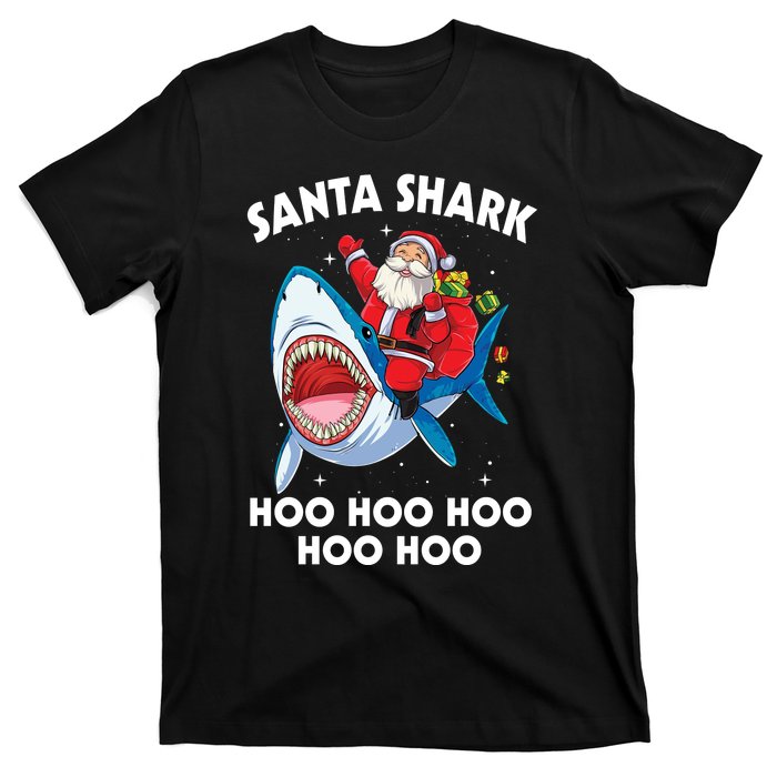 Santa Shark Hoo Hoo Hoo Hoo Hoo Christmas T-Shirt