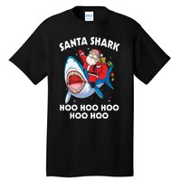 Santa Shark Hoo Hoo Hoo Hoo Hoo Christmas Tall T-Shirt