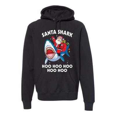 Santa Shark Hoo Hoo Hoo Hoo Hoo Christmas Premium Hoodie