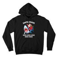 Santa Shark Hoo Hoo Hoo Hoo Hoo Christmas Tall Hoodie