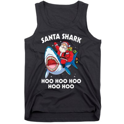 Santa Shark Hoo Hoo Hoo Hoo Hoo Christmas Tank Top