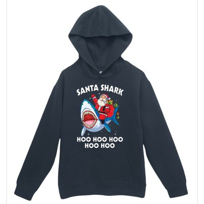 Santa Shark Hoo Hoo Hoo Hoo Hoo Christmas Urban Pullover Hoodie