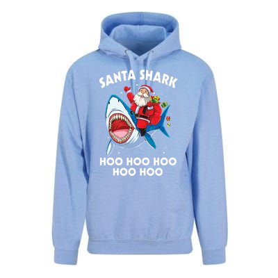 Santa Shark Hoo Hoo Hoo Hoo Hoo Christmas Unisex Surf Hoodie