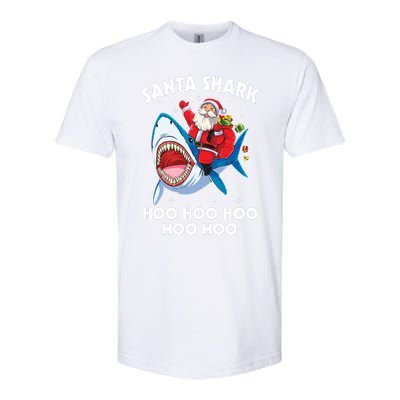 Santa Shark Hoo Hoo Hoo Hoo Hoo Christmas Softstyle CVC T-Shirt