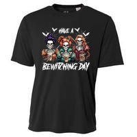 Sanderson Sisters Have A Bewitching Day Have A Bewitching Halloween Skeleton Cooling Performance Crew T-Shirt