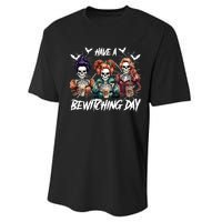 Sanderson Sisters Have A Bewitching Day Have A Bewitching Halloween Skeleton Performance Sprint T-Shirt