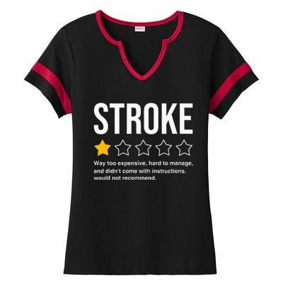 Stroke Survivor Heart Disease Warrior Fighter Cardiac Arrest Ladies Halftime Notch Neck Tee