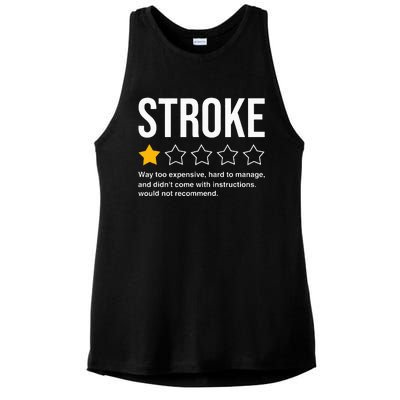 Stroke Survivor Heart Disease Warrior Fighter Cardiac Arrest Ladies PosiCharge Tri-Blend Wicking Tank