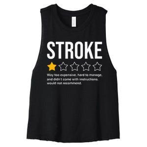 Stroke Survivor Heart Disease Warrior Fighter Cardiac Arrest Women's Racerback Cropped Tank