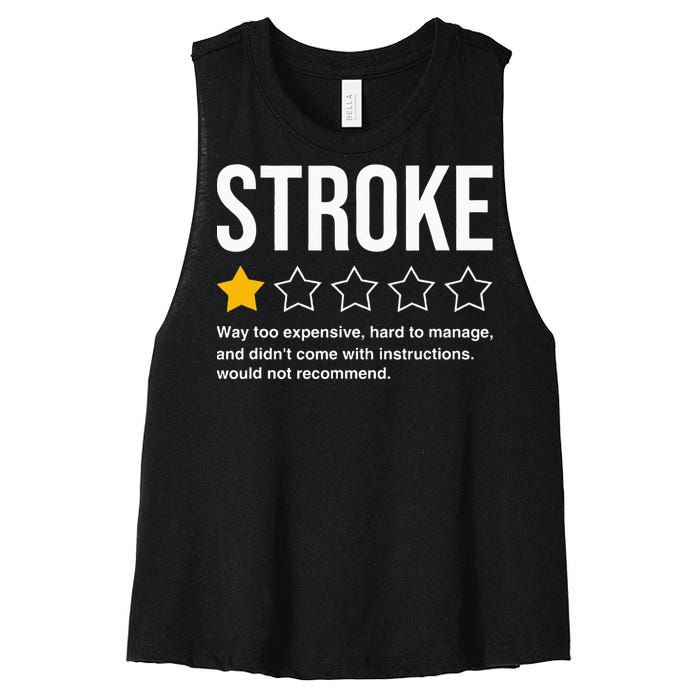 Stroke Survivor Heart Disease Warrior Fighter Cardiac Arrest Women's Racerback Cropped Tank