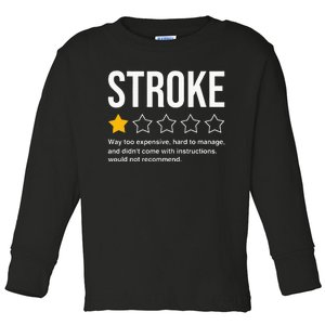 Stroke Survivor Heart Disease Warrior Fighter Cardiac Arrest Toddler Long Sleeve Shirt