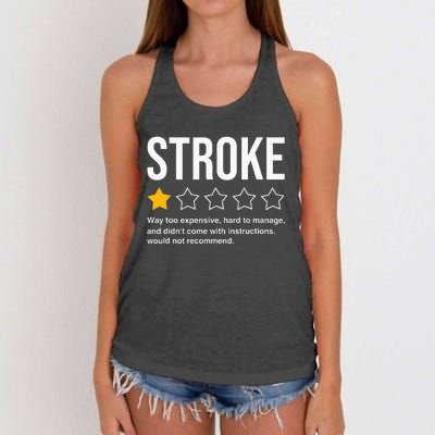 Stroke Survivor Heart Disease Warrior Fighter Cardiac Arrest Women's Knotted Racerback Tank