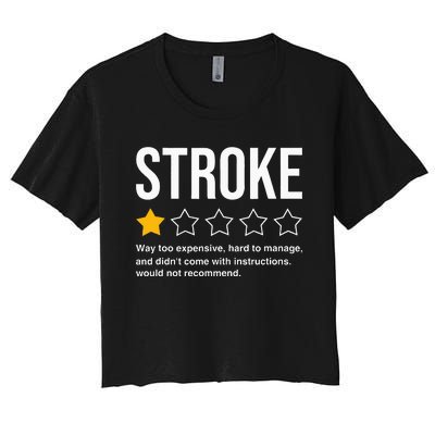 Stroke Survivor Heart Disease Warrior Fighter Cardiac Arrest Women's Crop Top Tee