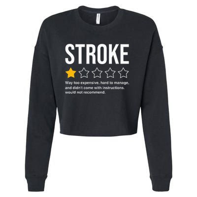 Stroke Survivor Heart Disease Warrior Fighter Cardiac Arrest Cropped Pullover Crew