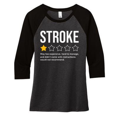 Stroke Survivor Heart Disease Warrior Fighter Cardiac Arrest Women's Tri-Blend 3/4-Sleeve Raglan Shirt