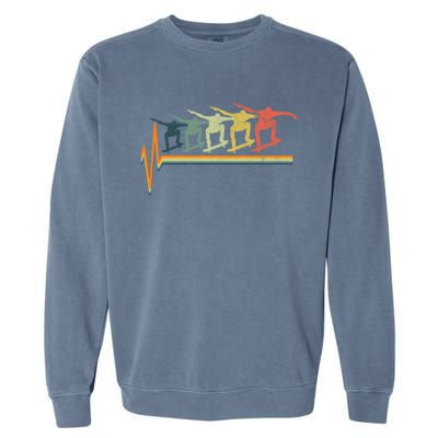 Skateboarding Skateboarder Heartbeat Retro Vintage Gift Garment-Dyed Sweatshirt