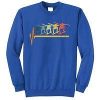 Skateboarding Skateboarder Heartbeat Retro Vintage Gift Sweatshirt