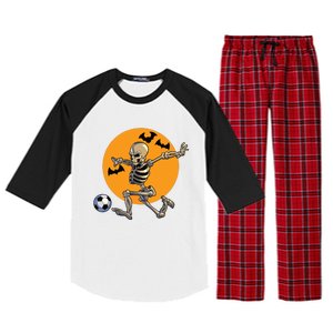 Soccer Skeleton Halloween Boy Soccer Player Halloween Raglan Sleeve Pajama Set