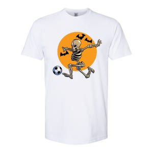 Soccer Skeleton Halloween Boy Soccer Player Halloween Softstyle CVC T-Shirt