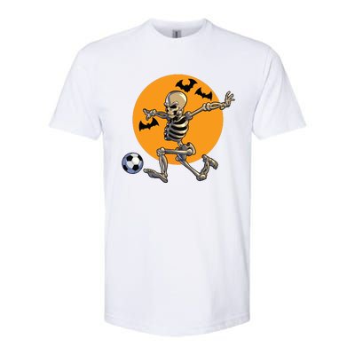 Soccer Skeleton Halloween Boy Soccer Player Halloween Softstyle® CVC T-Shirt